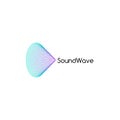 Sound Audio music wave logo design. Music sound icon illustration