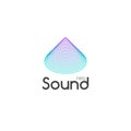 Sound Audio music wave logo design vector. Business icon symbol Royalty Free Stock Photo