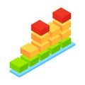 Audio wave isometric 3d icon