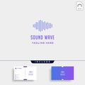 Sound audio wave logo vector music simple icon sign symbol isolated Royalty Free Stock Photo