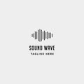 sound audio wave logo vector music simple icon sign symbol isolated Royalty Free Stock Photo