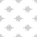 Sound / audio wave or soundwave icon. Element of minimalistic icons for mobile concept and web apps. Pattern repeat seamless Sound Royalty Free Stock Photo