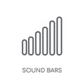 Sound bars linear icon. Modern outline Sound bars logo concept o