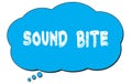 SOUND BITE text written on a blue thought bubble