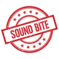 SOUND BITE text written on red vintage round stamp Royalty Free Stock Photo