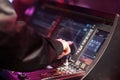 sound board operator controls mixing console Royalty Free Stock Photo