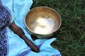 Sound bowl for meditation Royalty Free Stock Photo