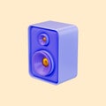 sound box icon 3d render concept for play movie music party club dj concert