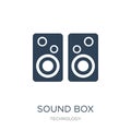 sound box icon in trendy design style. sound box icon isolated on white background. sound box vector icon simple and modern flat Royalty Free Stock Photo