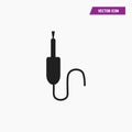 Sound cable, audio plug, cord icon vector.