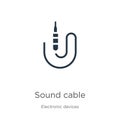 Sound cable icon vector. Trendy flat sound cable icon from electronic devices collection isolated on white background. Vector Royalty Free Stock Photo