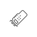 Sound card line outline icon