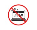 Sound check icon. DJ controller sign. Vector