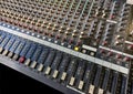 sound console vintage music many audio tracks bass drums electric diffusion art tones melody hit rock country pop