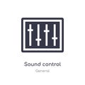 sound control icon. isolated sound control icon vector illustration from general collection. editable sing symbol can be use for Royalty Free Stock Photo