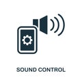 Sound Control icon. Monochrome sign from technology collection. Creative Sound Control icon illustration for web design Royalty Free Stock Photo