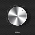 Sound control knob with metal texture Royalty Free Stock Photo