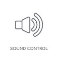 sound control linear icon. Modern outline sound control logo con