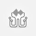 Sound Design linear vector concept icon