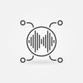 Sound Design vector thin line concept icon