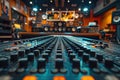 Professional Audio Mixing Console in Recording Studio for Sound Engineer or Music Producer Royalty Free Stock Photo