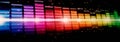 Sound equalizer. Wave pattern of music sounds element on monitor screen