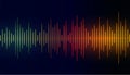 Sound frequency equalizer colorful background