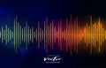 Sound frequency equalizer colorful background