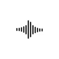 Sound Frequency icon and simple flat symbol for web site, mobile, logo, app, UI