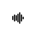 Sound Frequency icon and simple flat symbol for web site, mobile, logo, app, UI