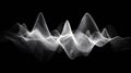 Sound Frequency Visualization in Clean Geometric Lines Showcasing Movement and Rhythm Within a Dark Background Royalty Free Stock Photo