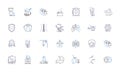 Sound health line icons collection. Vitality, Wellness, Balance, Harmony, Ignite, Radiant, Fortify vector and linear