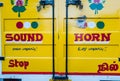 Sound Horn message on a truck Royalty Free Stock Photo