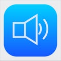 Sound icon with blue gradient color