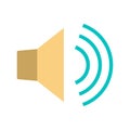 Sound icon. Noice and volume symbol. Audio speaker