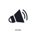 sound isolated icon. simple element illustration from science concept icons. sound editable logo sign symbol design on white