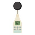 Sound level meter icon, cartoon style