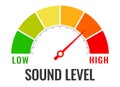 Sound level meter, vector chart design