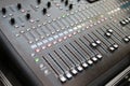 Sound levels on a professional audio mixer, Music control panel Royalty Free Stock Photo