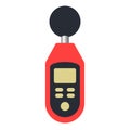 Sound meter icon, noise level measuring device