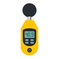 Sound meter icon, noise level measuring tool