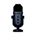 sound mic microphone music game pixel art vector illustration