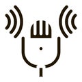 Sound Microphone Voice Control Icon Vector Illustration