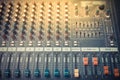 Sound mixer control Royalty Free Stock Photo