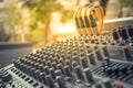 Sound mixer control Royalty Free Stock Photo