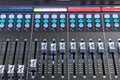 Sound mixer equalizer control panel a console for audio system volume