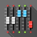 Sound mixer icon, flat style