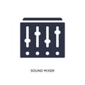 sound mixer icon on white background. Simple element illustration from discotheque concept