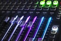 Sound Mixer System with Light Royalty Free Stock Photo