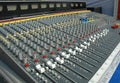 Sound mixing console Royalty Free Stock Photo